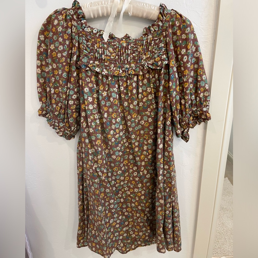 DOEN WOMENS DRESS, brown floral size medium